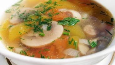 Суп с шампиньонам