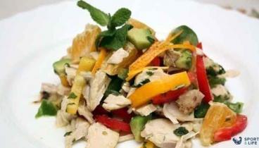 Куриный салат с авокадо