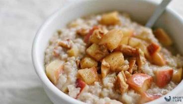 Овсяная каша на воде с ябл...