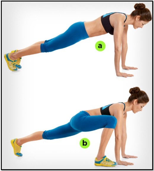 планка с выпадом «лягушка»