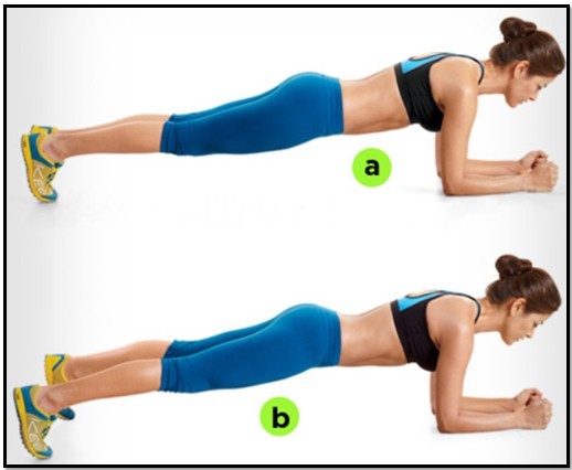 планка с прыжком